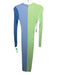 Staud Size S Green & Blue Viscose Blend Ribbed Button Up Long Sleeve Dress Green & Blue / S