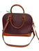 Dooney & Bourke Burgundy & Brown Leather Pebbled Leather Gold Hardware Bag Burgundy & Brown / Medium