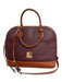 Dooney & Bourke Burgundy & Brown Leather Pebbled Leather Gold Hardware Bag Burgundy & Brown / Medium