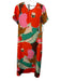 CROSBY by Mollie Burch Size S Orange, Brown & Multi Polyester Short Sleeve Dress Orange, Brown & Multi / S