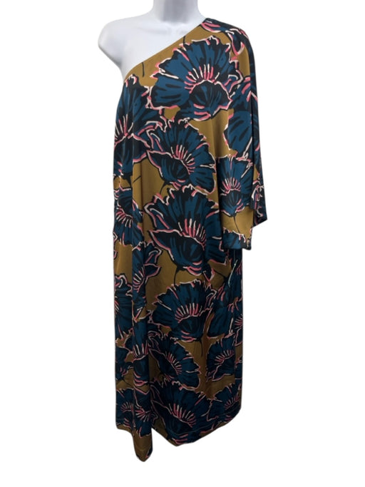 CROSBY by Mollie Burch Size S Olive Green, Teal & Multi Polyester Side Zip Dress Olive Green, Teal & Multi / S
