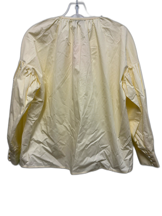 CROSBY by Mollie Burch Size XS Butter Yellow Cotton Long Balloon Sleeve Top Butter Yellow / XS
