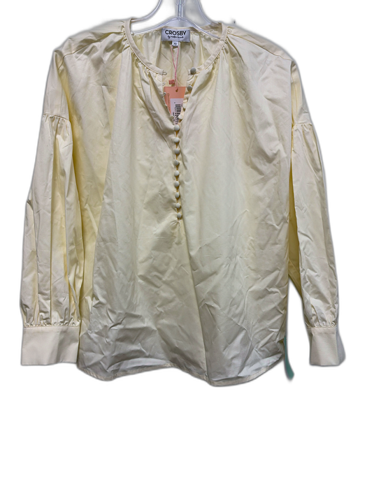 CROSBY by Mollie Burch Size XS Butter Yellow Cotton Long Balloon Sleeve Top Butter Yellow / XS
