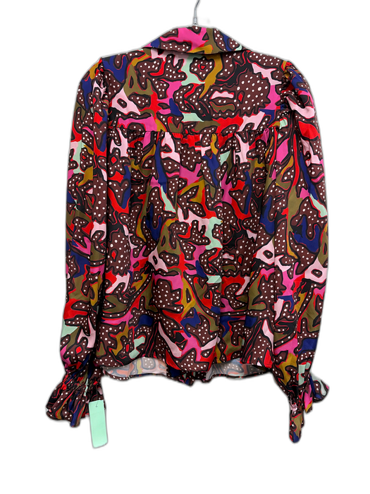 CROSBY by Mollie Burch Size S brown, pink & multi Polyester Abstract Print Top brown, pink & multi / S