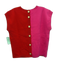 CROSBY by Mollie Burch Size S Pink & Red Acrylic Blend Knit Color Block Vest Top Pink & Red / S
