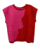 CROSBY by Mollie Burch Size S Pink & Red Acrylic Blend Knit Color Block Vest Top Pink & Red / S
