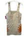 Crosby Size S White & Orange Cotton Sleeve Cut Outs stars Shoulder Buckles Dress White & Orange / S