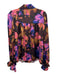 Crosby Size S brown, purple, multi Polyester Long Sleeve All Over Print Dress brown, purple, multi / S