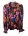 Crosby Size S brown, purple, multi Polyester Long Sleeve All Over Print Dress brown, purple, multi / S