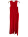 Trina Turk Size 8 Red Polyester Pleated Hidden Back Zipper Wide Leg Jumpsuit Red / 8