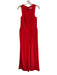 Trina Turk Size 8 Red Polyester Pleated Hidden Back Zipper Wide Leg Jumpsuit Red / 8