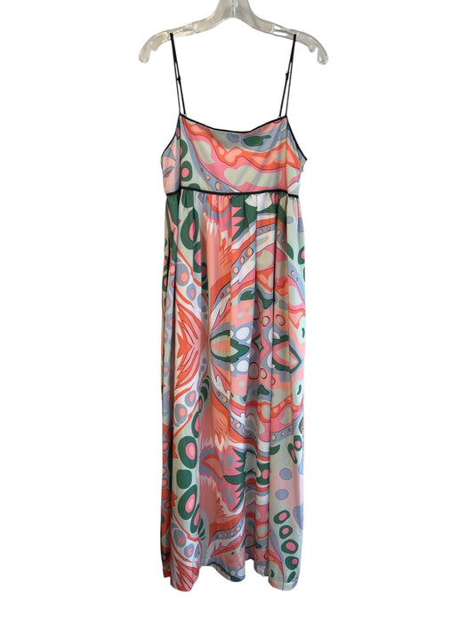 English Factory Size L Multi Polyester & Spandex Empire Waist Print Maxi Dress Multi / L