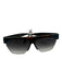 Victoria Beckham Black & Brown Acetate & Metal Semi-Rimless Rectangle Sunglasses Black & Brown