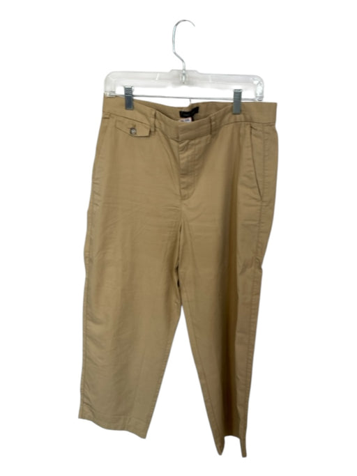 Banana Republic Size 8 Khaki Cotton Front Pockets Barrell Leg Pants Khaki / 8