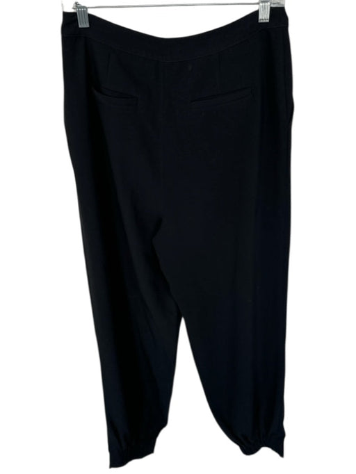 Cinq a Sept Size 8 Black Triacetate High Waist Pleated Trouser Pants Black / 8