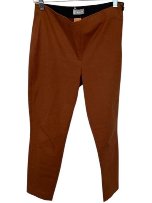 Everlane Size 8 Rust Cotton Blend Side Zip Elastic Waist Pants Rust / 8