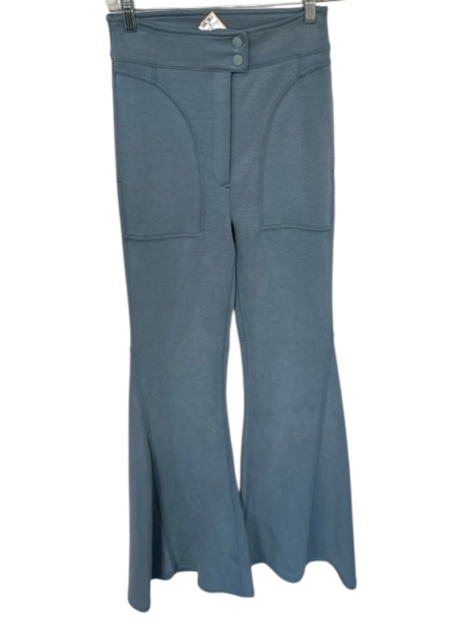 FP Movement Size 4 Slate Blue Polyester Blend High Waist Front Pockets Pants Slate Blue / 4