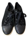 Eileen Fisher Shoe Size 9 Black Leather & Suede Lace Up Athletic Sneakers Black / 9