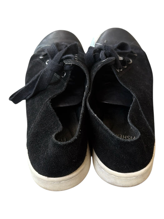 Eileen Fisher Shoe Size 9 Black Leather & Suede Lace Up Athletic Sneakers Black / 9