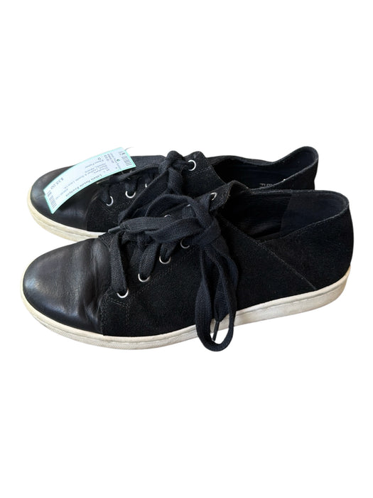 Eileen Fisher Shoe Size 9 Black Leather & Suede Lace Up Athletic Sneakers Black / 9