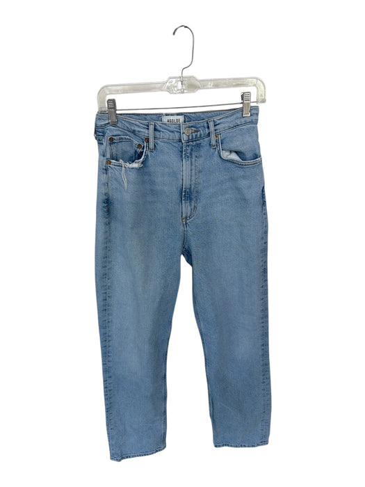 Agolde Size 27 Light Wash Organic Cotton High Waist Straight Leg Jeans Light Wash / 27