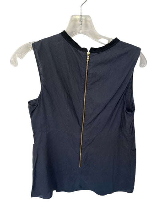 Marni Size 42/10 Charcoal Cotton Pocket Detail Sleeveless Crew Neck Top Charcoal / 42/10