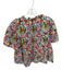 Crosby Size XS White & Multi Cotton swiss dot Floral Short Sleeve Top White & Multi / XS