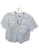 Madewell Size S White & Gray Cotton Stripe Pattern Block Short Sleeve Top White & Gray / S