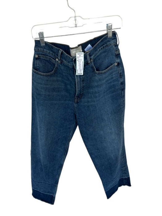 Everlane Size 30 Dark Wash Cotton Denim High Rise Raw Hem Unhemmed Jeans Dark Wash / 30