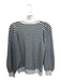The Great Size 0 Black & White Cotton Stripes Crew Neck Long Sleeve Top Black & White / 0