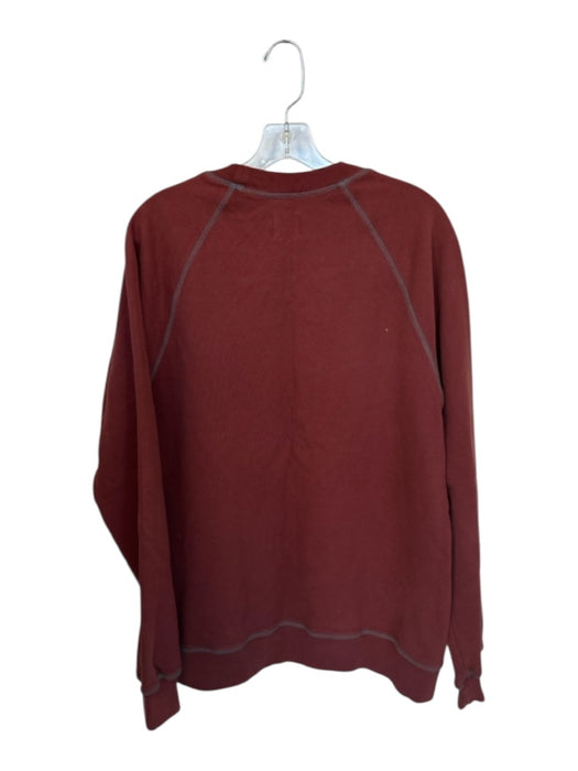 Flint and Tinder Size L Burnt Brown Cotton Stich detail Round Neck Top Burnt Brown / L