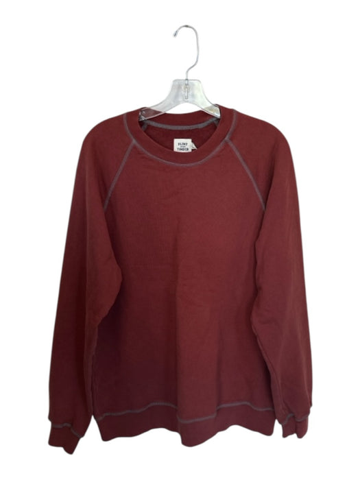 Flint and Tinder Size L Burnt Brown Cotton Stich detail Round Neck Top Burnt Brown / L