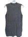 White + Warren Size M Grey Cotton Blend Knit Sleeveless high neck Mini Dress Grey / M