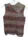 J Crew Size Est S Brown & Multi Crochet Flap Collar Sleeveless Sweater Brown & Multi / Est S