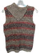 J Crew Size Est S Brown & Multi Crochet Flap Collar Sleeveless Sweater Brown & Multi / Est S