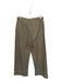 Apiece Apart Size 8 Moss Green Cotton Two Button Belt Loops Wide Leg Pants Moss Green / 8
