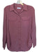 Equipment Size S Rose Silk Collar Button Down Front Pockets Long Sleeve Top Rose / S