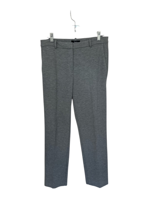 Theory Size 4 Grey Polyester Blend Belt Loops Heathered Pants Grey / 4