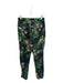 Johnny Was Size XS Green & Multi Silk Wide Leg Jungle Print Drawstring Pants Green & Multi / XS