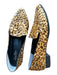 Charles Shoe Size 8.5 Orange & Brown Leather Pointed Toe Cheetah Print Loafers Orange & Brown / 8.5