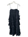 Ulla Johnson Size 2 Black Cotton Sleeveless Tiered Ruffle Midi Dress Black / 2