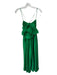 Ulla Johnson Size 2 Green Silk Sleeveless Tie Neck Tiered Ruffle Dress Green / 2