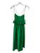 Ulla Johnson Size 2 Green Silk Sleeveless Tie Neck Tiered Ruffle Dress Green / 2