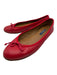 Margaux Shoe Size 36.5 Red Leather round toe Closed Heel Bow Detail Flats Red / 36.5