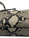 Rebecca Minkoff Green & Black Leather Top Handle Snake Print Bucket Bag Green & Black / Small
