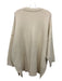 Free People Size L Cream Nylon & Viscose Crew Neck Ribbed Side Slit Sweater Cream / L