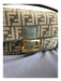 Fendi Gray & Gold Tapestry & Leather Shoulder & Crossbody Logo Snap Closure Bag Gray & Gold / Medium