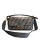 Fendi Gray & Gold Tapestry & Leather Shoulder & Crossbody Logo Snap Closure Bag Gray & Gold / Medium