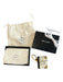 Prada White & Black Saffiano Leather Gold hardware Keychain White & Black