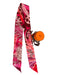 Hermes Pink & Red Silk Butterflies Made in France Twilly scarf Pink & Red / Small
